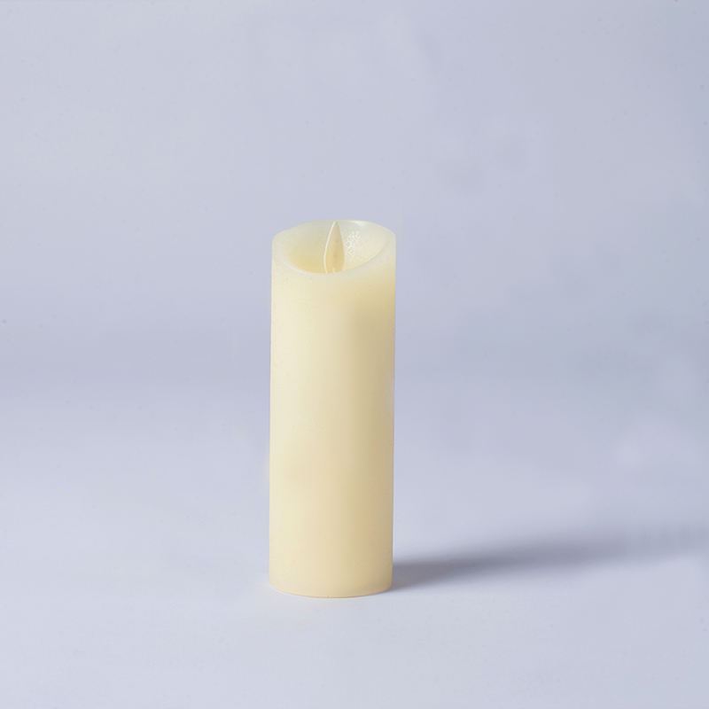 3 Pack Ivory välkkyvät liekettömät pilarikynttilät