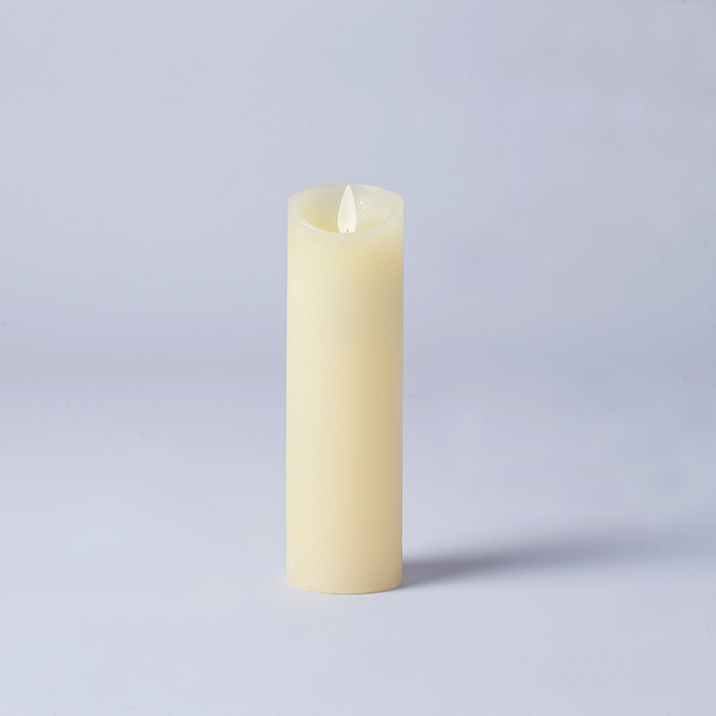 3 Pack Ivory välkkyvät liekettömät pilarikynttilät